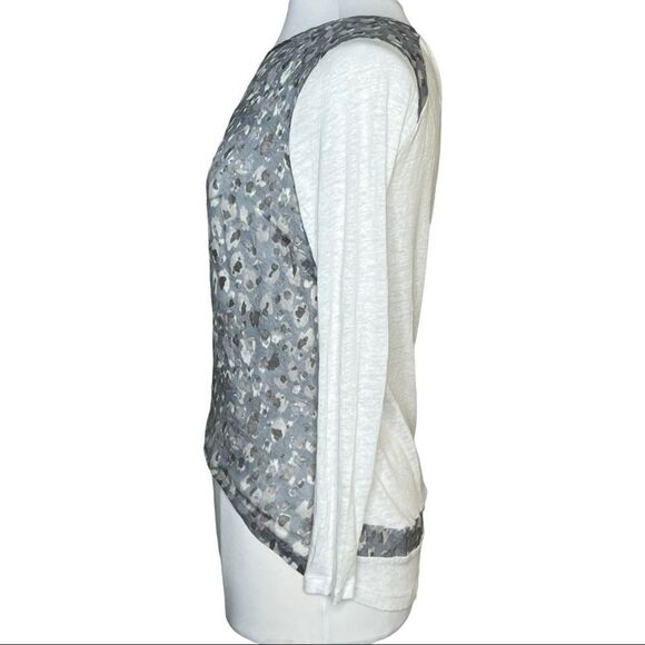 GENERATION LOVE Linen Slub Knit & Silk Overlay Long Sleeve Top - Picture 5 of 9